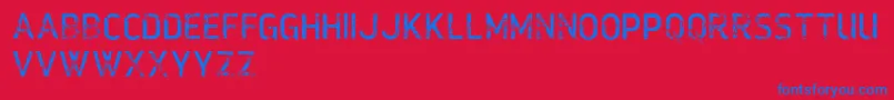 VtksMonday Font – Blue Fonts on Red Background