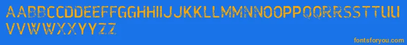 More about VtksMonday Font VtksMonday Font – Orange Fonts on Blue Background