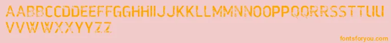 VtksMonday Font – Orange Fonts on Pink Background