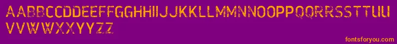 VtksMonday Font – Orange Fonts on Purple Background