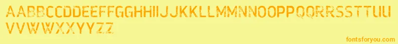 fuente VtksMonday – Fuentes Naranjas Sobre Fondo Amarillo