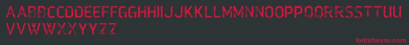 VtksMonday Font – Red Fonts on Black Background