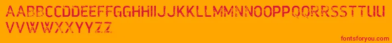 VtksMonday Font – Red Fonts on Orange Background