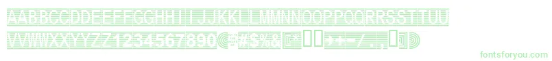 Secure3a Font – Green Fonts on White Background