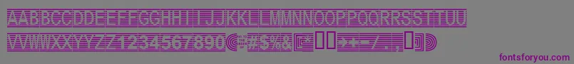 フォントSecure3a – 紫色のフォント、灰色の背景