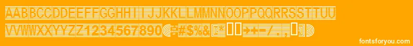 Secure3a Font – White Fonts on Orange Background