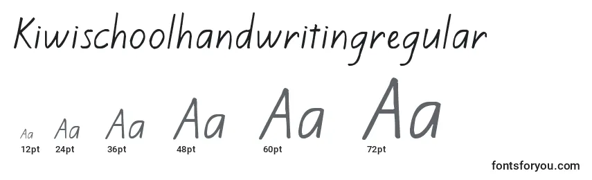 Rozmiary czcionki Kiwischoolhandwritingregular