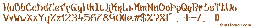 Шрифт Type2 – коричневые шрифты на белом фоне