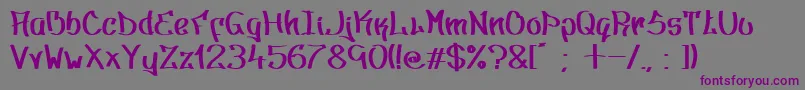 Шрифт Type2 – фиолетовые шрифты на сером фоне