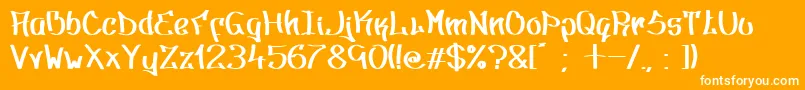 Type2 Font – White Fonts on Orange Background