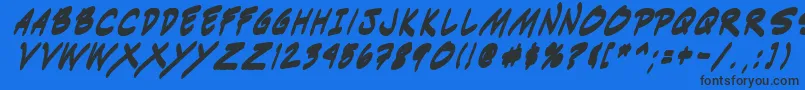 Indiksbi0 Font – Black Fonts on Blue Background