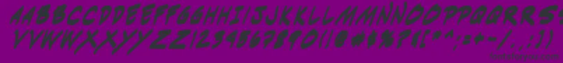 Indiksbi0 Font – Black Fonts on Purple Background