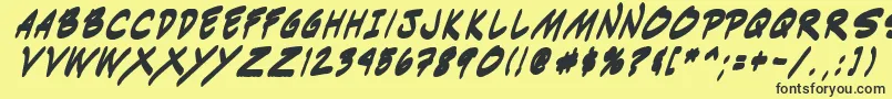 Indiksbi0 Font – Black Fonts on Yellow Background