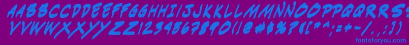 Indiksbi0 Font – Blue Fonts on Purple Background