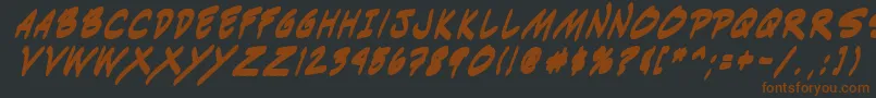 Indiksbi0 Font – Brown Fonts on Black Background