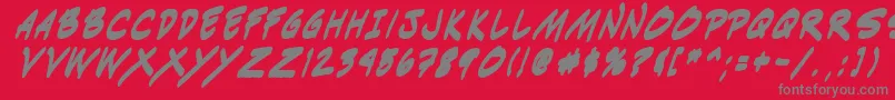 Indiksbi0 Font – Gray Fonts on Red Background