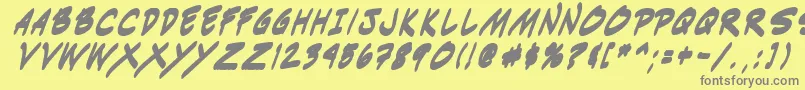 Indiksbi0 Font – Gray Fonts on Yellow Background