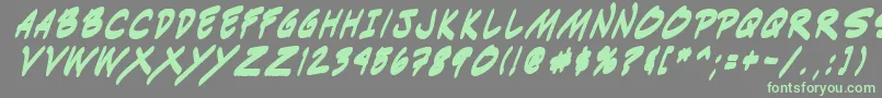 Indiksbi0 Font – Green Fonts on Gray Background