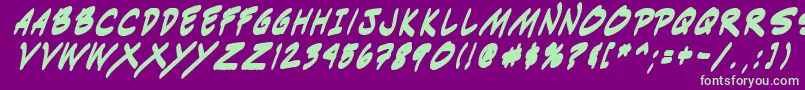 Indiksbi0 Font – Green Fonts on Purple Background