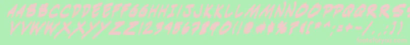 Indiksbi0 Font – Pink Fonts on Green Background