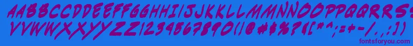 Indiksbi0 Font – Purple Fonts on Blue Background