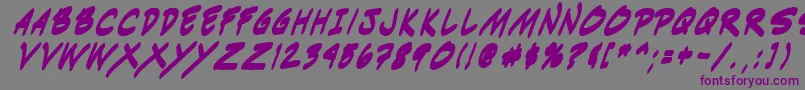 Indiksbi0 Font – Purple Fonts on Gray Background