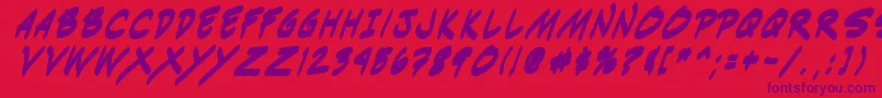 Indiksbi0 Font – Purple Fonts on Red Background