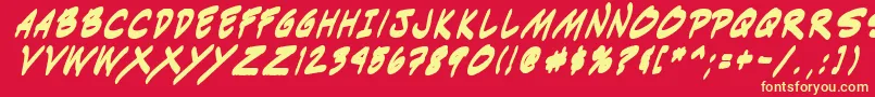 Indiksbi0 Font – Yellow Fonts on Red Background