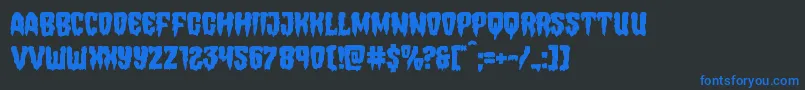 Hemogoblin Font – Blue Fonts on Black Background