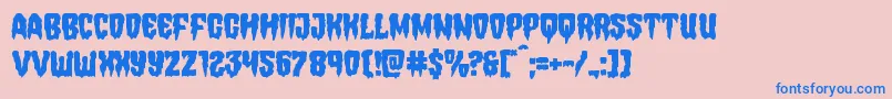 Hemogoblin Font – Blue Fonts on Pink Background