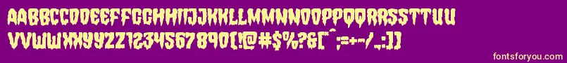 Hemogoblin Font – Yellow Fonts on Purple Background