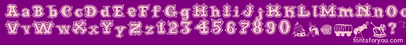 CordelCircoMambembeOutline Font – Pink Fonts on Purple Background