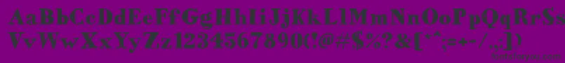 HvdBodedo Font – Black Fonts on Purple Background