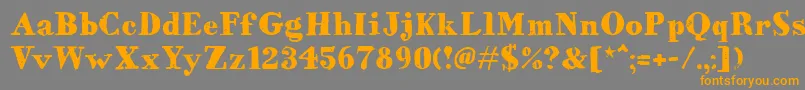HvdBodedo Font – Orange Fonts on Gray Background
