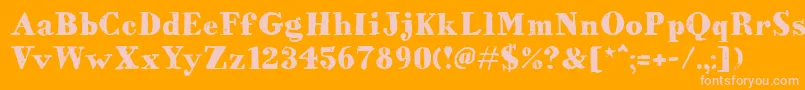 HvdBodedo Font – Pink Fonts on Orange Background