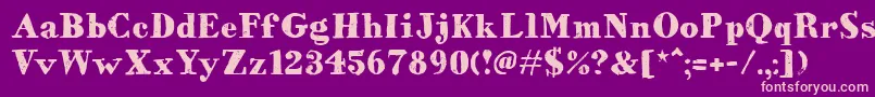 HvdBodedo Font – Pink Fonts on Purple Background