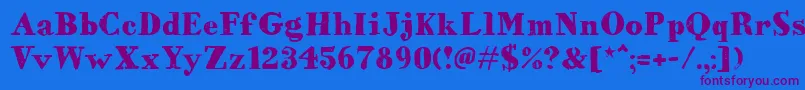 HvdBodedo Font – Purple Fonts on Blue Background