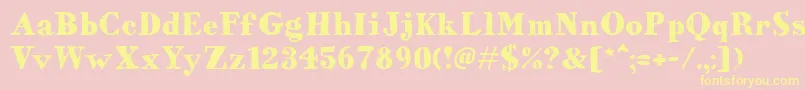 HvdBodedo Font – Yellow Fonts on Pink Background