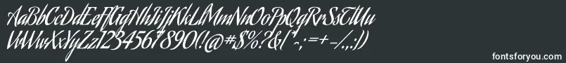 Шрифт Aguafinascript – белые шрифты