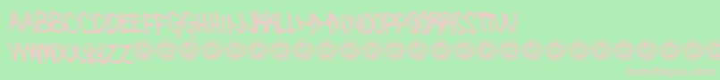 SniffinpaintRegular Font – Pink Fonts on Green Background