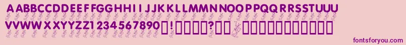 LmsPicnicParade Font – Purple Fonts on Pink Background