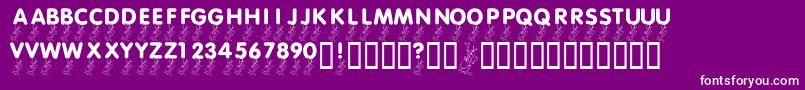 LmsPicnicParade Font – White Fonts on Purple Background