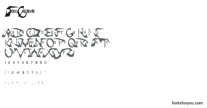 Schriftart SoulCalibur – Alphabet, Zahlen, spezielle Symbole