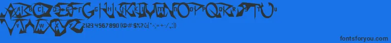 SoulCalibur Font – Black Fonts on Blue Background