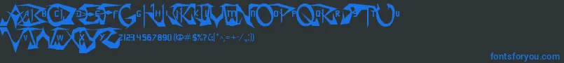 Шрифт SoulCalibur – синие шрифты на чёрном фоне