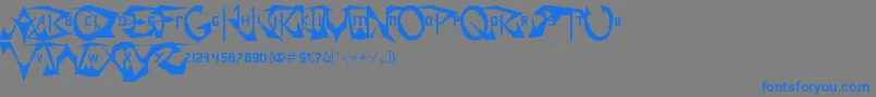 SoulCalibur Font – Blue Fonts on Gray Background