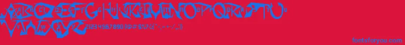 SoulCalibur Font – Blue Fonts on Red Background