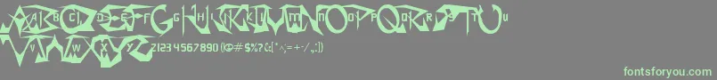 SoulCalibur Font – Green Fonts on Gray Background