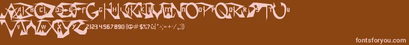 Шрифт SoulCalibur – розовые шрифты на коричневом фоне