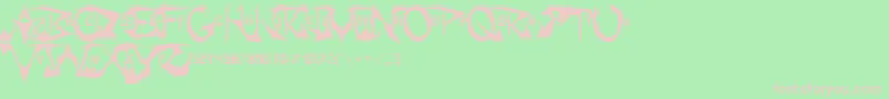 SoulCalibur-fontti – vaaleanpunaiset fontit vihreällä taustalla